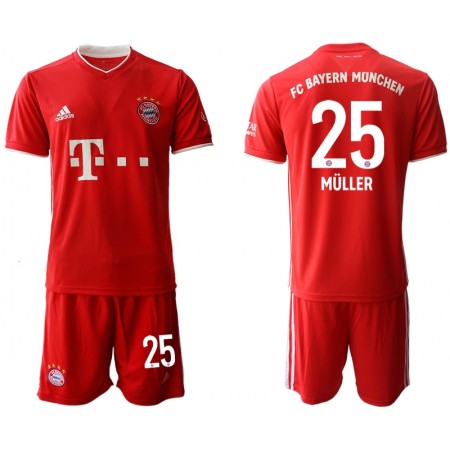 Fotbalový Dres FC Bayern Mnichov Thomas Muller 25 Dětské Domácí 2020/21